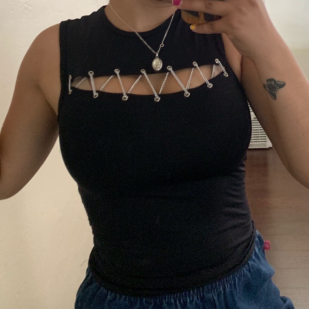 Spandex material like top